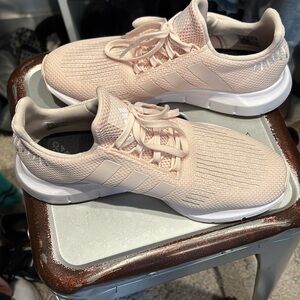 Adidas Women's Light Pink Knit Sneakers worn once.. Like New